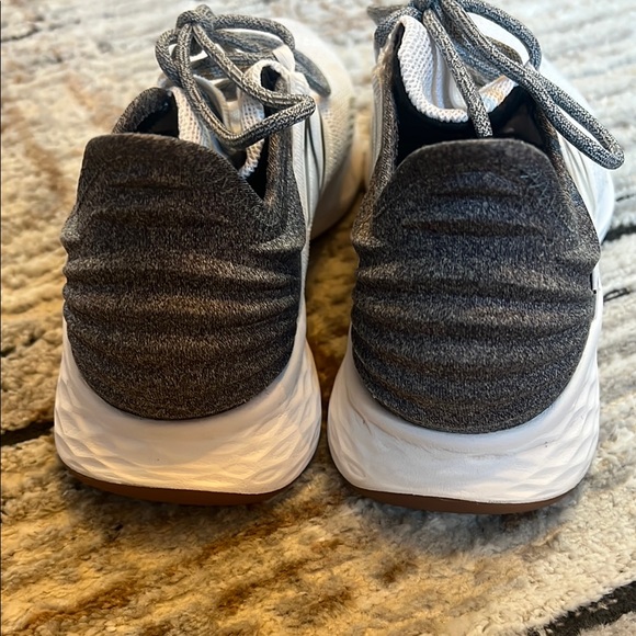 New Balance White and Dark Gray Athletic Shoes - Picture 3 of 7